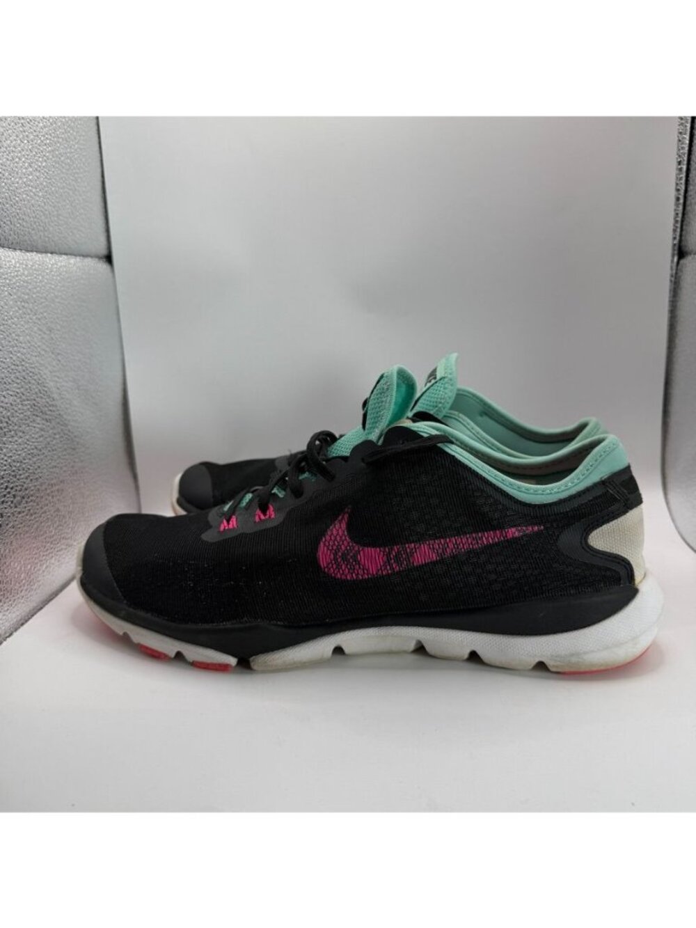 Nike Flex Supreme TR4 Womens Training Shoes Black/Mint/Pink Size 8.5 US EU 43 CM